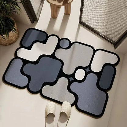 Small Diatomite Puzzle Bathroom Floor Mats