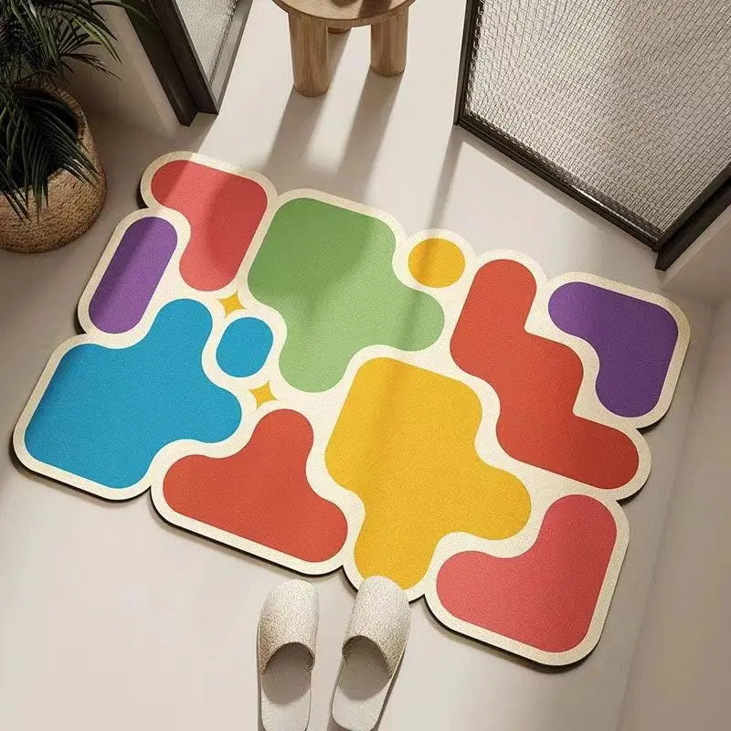 Small Diatomite Puzzle Bathroom Floor Mats