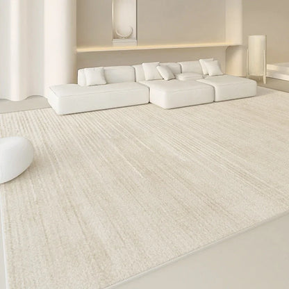 Minimalist Style Creamy Living Room Carpet